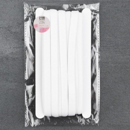 Gum with silicone, 10 mm, 10 ± 1 m, white color-2
