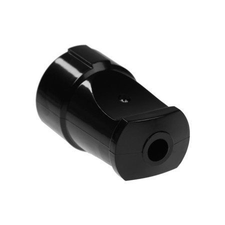 Cable socket, ABS plastic, straight line, s/h, 16a, 250b, IP20, black, 30459 4-6