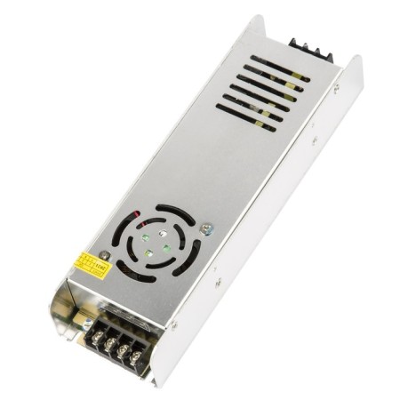Power supply uniel, 360 watts, IP20, 24 V, 50-60 Hz, 15A, 2 outputs, metallic color