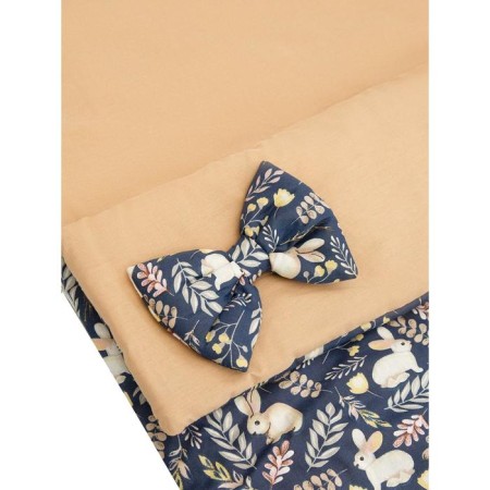 Baby sleeping bag, bunnies print, blue color-4