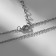 Love pendant, crystal, white color in silver, 35 cm