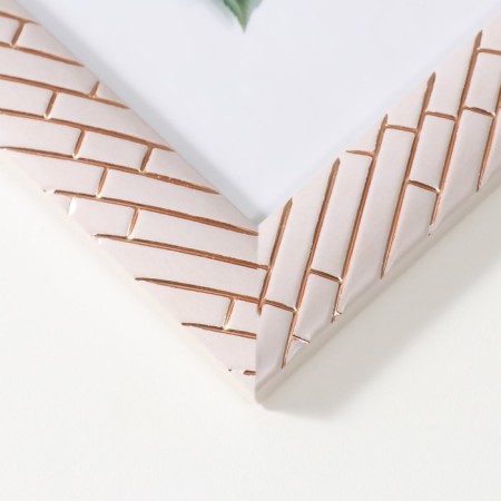Photo frame plastic 20x25 cm "Brick masonry" white 29x24 cm-2