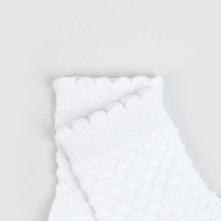 Children's socks, white color, river 12-14-2