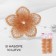 Knitted elements "Two -color flowers", 3.5 × 3.7 cm, 10 pcs, peach color