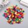 Beads for creativity tree "Flat round multi -colored" set 20 grams 0.6x0.3 cm