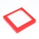 Self -charged box, red with a window, 19 x 19 x 3 cm