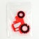 Silicone teether for teeth "Tractor", the color of red