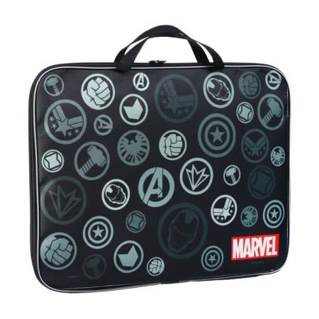 A3, 470x350x20 mm with handles, textile, Avengers folder and drawings.-4