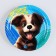 Disposable paper plate "puppy", 18 cm