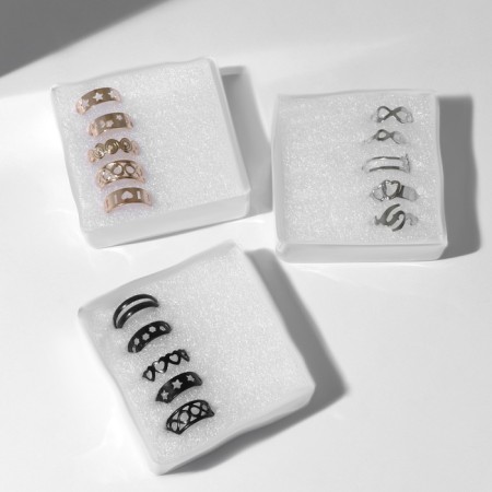 Ring set 5 pieces "perfect fingers" dream, color mix-5
