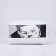 Cosmetic bag with a lightning, with a pen, white color