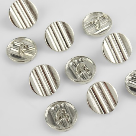 A set of metal buttons on the leg, d = 15 mm, 10 pcs, silver color-1