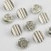 A set of metal buttons on the leg, d = 15 mm, 10 pcs, silver color