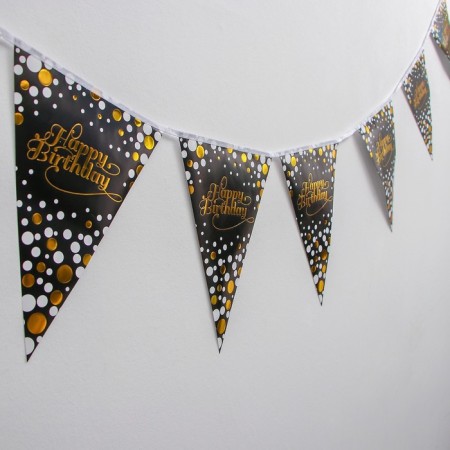 Garland "Happy Birthday", 12 flags