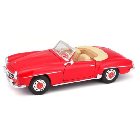 MASTO DIE-CAST 1955 Mercedes-Benz 190sl, opening doors, 1:18, red color-6