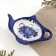 Stand for tea bags, gzhel, porcelain, 10x7 cm