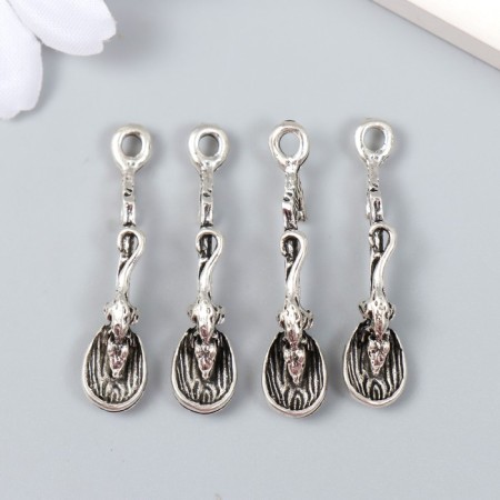 Souvenir wallet metal "spoon with mouse" 4.5x1.1 cm-2