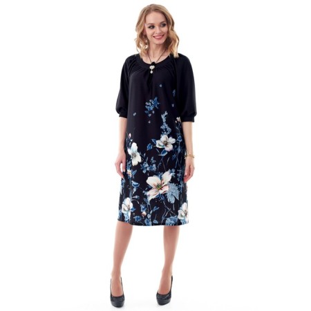 Women's dress, size 42, black color-4