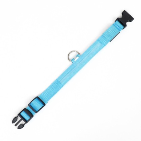 Collar with backlight, charging from USB, size XL, Osh 42-56 cm, 3 modes, blue-6