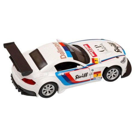 Metal machine BMW Z4 GT3 1:38, inertia, doors open, white color-3
