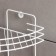 The bathroom shelf is angular 2-tier, 19 × 30 cm, white color