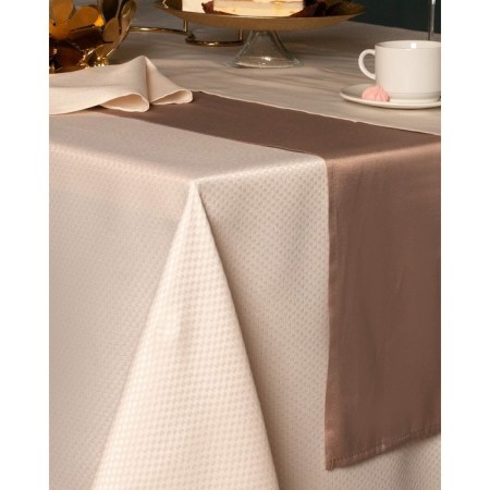 Tablecloth, size 140x180 cm, beige color-1