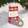 A toe for gifts "Snowman with ruddy cheeks" 25x36 cm, gray
