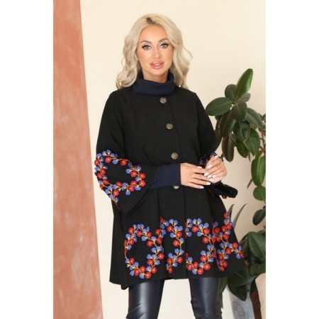 Female coat, size 46, black color-8