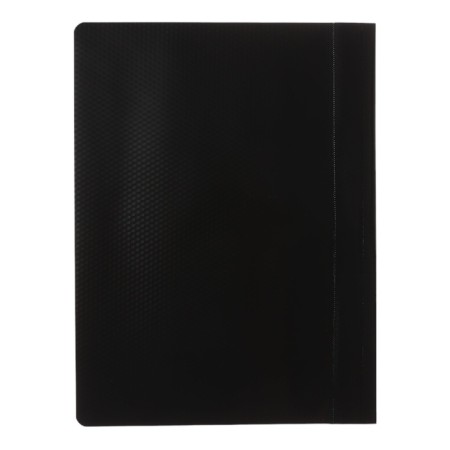 A4 180 μm folder, Erichkrause "Diamond Total Black", with embossing, transparent top, black-4