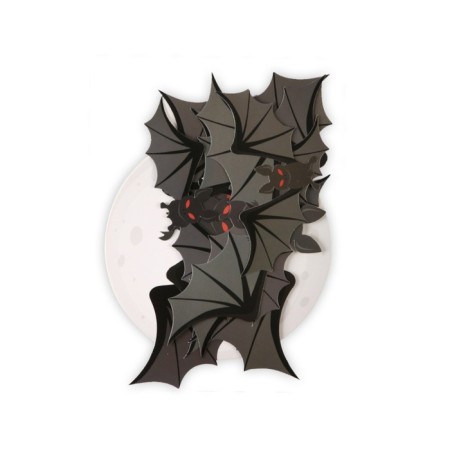 Decor on the wall "Real Night of Fear and Horror", bats, set of 10 pcs.-3