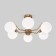 Ceiling Lamp EUROSVET FROST 70154/6, E27, 6x60W, 720x720x314 mm, brass color