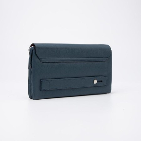 Women's wallet on magnets, blue color-1