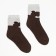 Women's terry socks "Bear", brown color, size 23-25