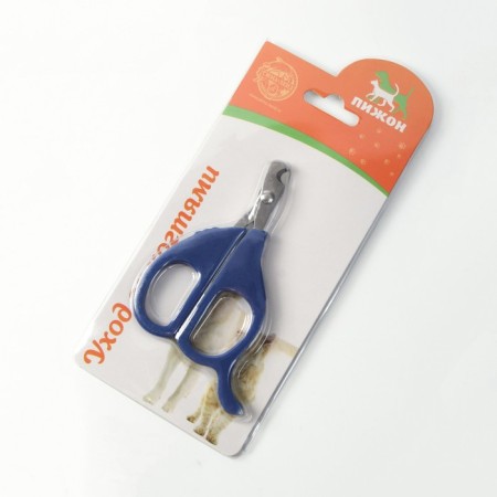 Small scissors are small with an emphasis for the finger, blue-4