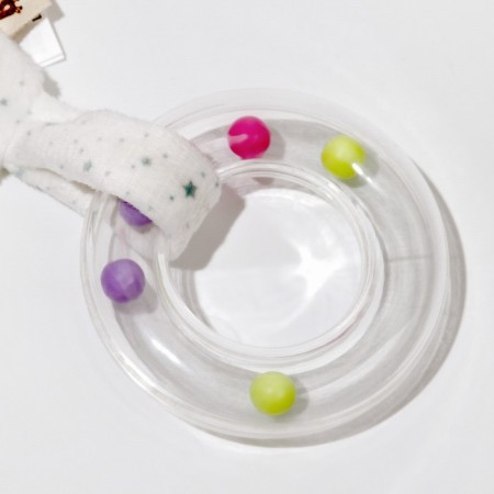 Toy - comforter "Gray bear", rattle, eruption, crumb I-5