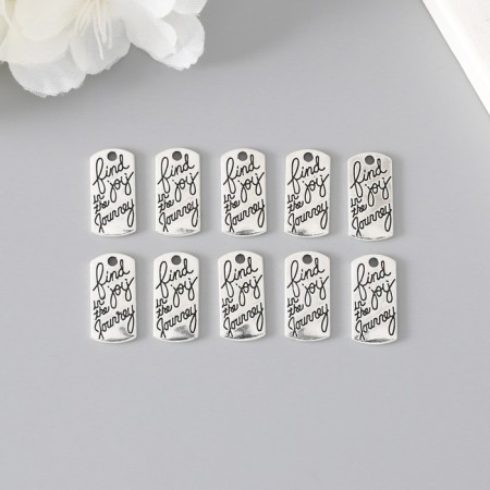 Decor for creativity Metal "Token on a trip" silver 2x1 cm-2
