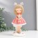 Polystone souvenir "Girl with deer horns and a bear in the hands" MIX 8x9.5x20.5 cm