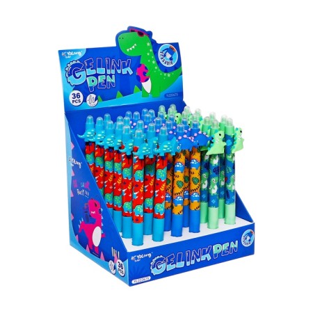 Gel handle washed ink, blue rod, 0.5 mm, automatic, Dino Mix case-5