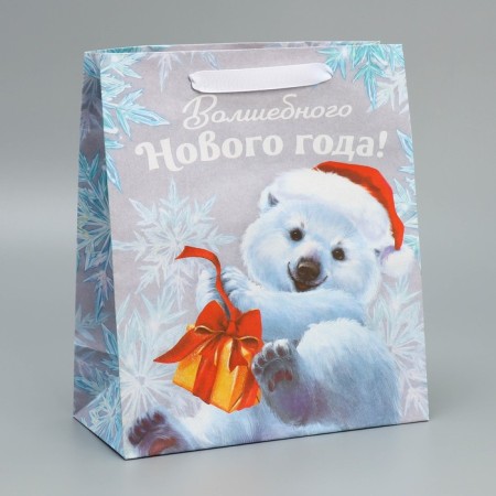 Craft vertical “Mishutka” package, ml 23 x 27 x 11.5 cm, New Year