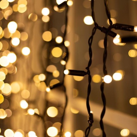 Garland "Curtain" 2 × 6 m, IP65, UMS, dark thread, 1440 LED, warm white glow, 220 V-2