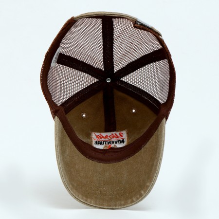 Baby cap for a boy with a grid Adventure, Jeans, Rr. 52-54, 5-7 years old-10