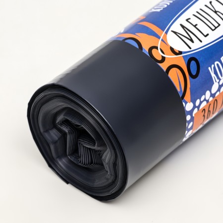 Garbage bags in the roll "Upakland" 360 l, black, PVD, thickness 40 μm, 8 pcs, 105 x 150 cm-1