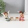 Polystone candlestick for 1 candle "Angel in a dress with a wreath" D-2.2 cm mix 7.2x8.7x5.5 cm