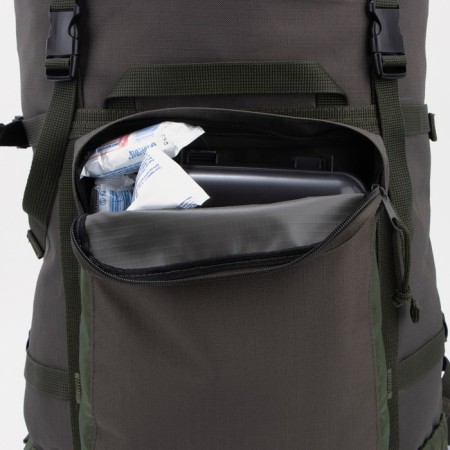 Tourist backpack, 70 l, lightning department, 3 outer pockets, huntsman, khaki color-9