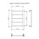 Water towel "Sanprise" Aurora P5, 400x600 mm, side connector., White matte