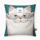 Pillow Ethel "Happy cat" 40x40 cm, velor, 100% p/e