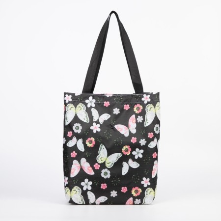 Folding bag on the button, waterproof, black color-1