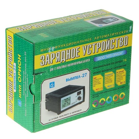 Vimpel-27 battery charger, 0.6-7 A, 12 V, for gel, acid and AGM batteries-3