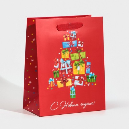 Laminated vertical “Gift” package, MS 18 x 23 x 10 cm, New Year