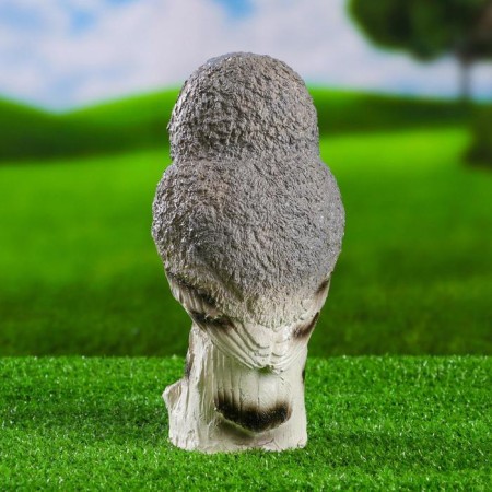 Garden figure "Owl on a tree" gray, 26cm-5